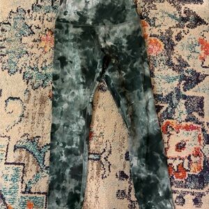 Green/Gray Tie-Dye Lulu Leggings